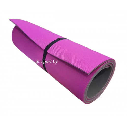 Коврик (пенка) гимнастический/туристический 8*0.6L1.8 фуксия/серый